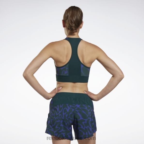 Reebok bėgimo spausdinta sportinė liemenėlė FTYF8690 miškas žalias moterys