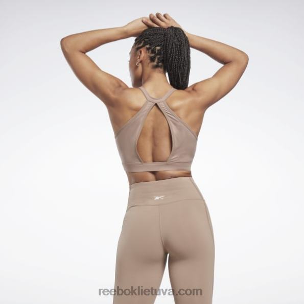 Reebok jogos ilgos linijos sportinė liemenėlė FTYF8659 taupe moterys