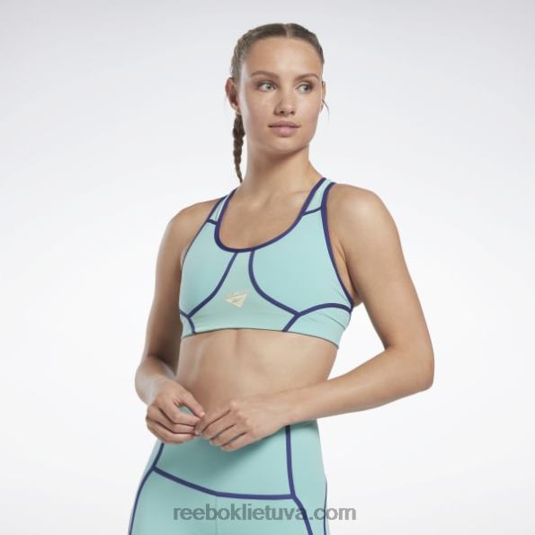 Reebok les mills colorblock liemenėlė FTYF8635 pusiau klasikinė žalsva moterys