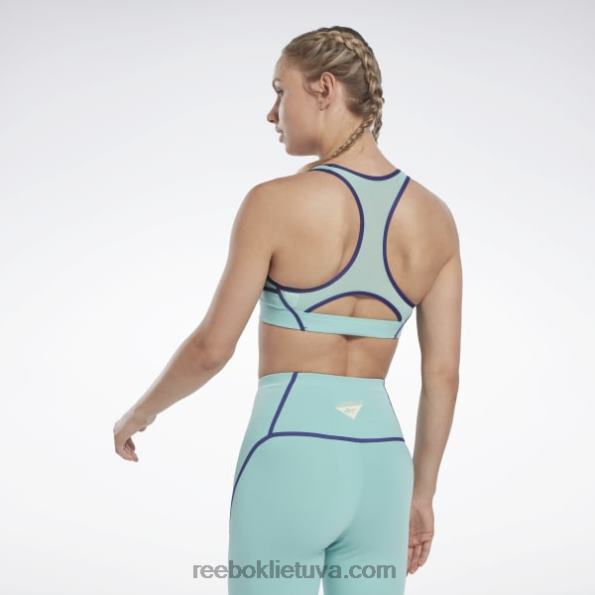 Reebok les mills colorblock liemenėlė FTYF8635 pusiau klasikinė žalsva moterys