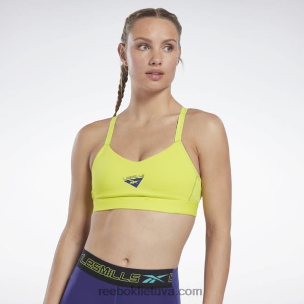 Reebok les mills lux sportinė liemenėlė su petnešėlėmis FTYF8631 rūgšties geltona moterys