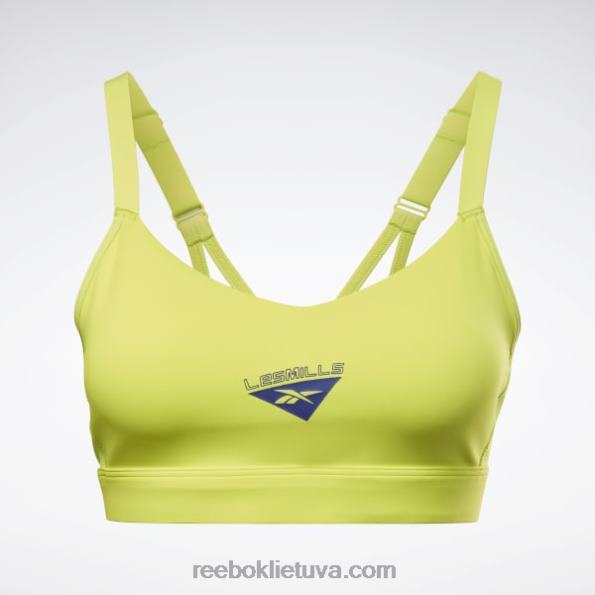 Reebok les mills lux sportinė liemenėlė su petnešėlėmis FTYF8631 rūgšties geltona moterys