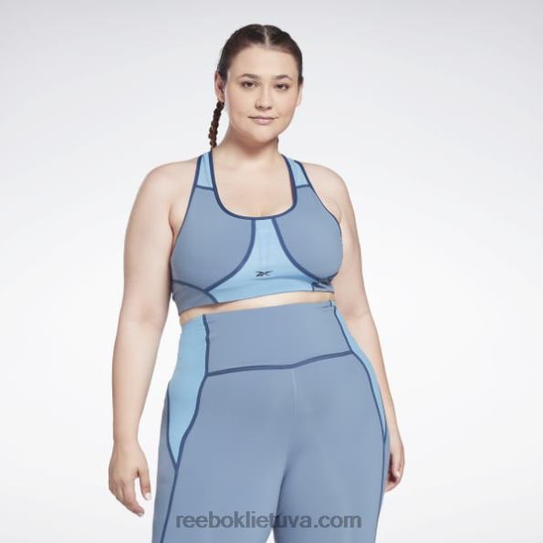 Reebok lux racer paminkštinta spalvota liemenėlė (plius dydis) FTYF8832 mėlynas šiferis moterys