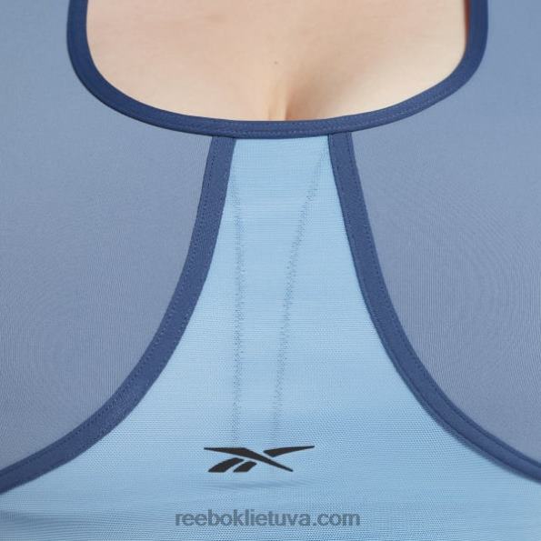 Reebok lux racer paminkštinta spalvota liemenėlė (plius dydis) FTYF8832 mėlynas šiferis moterys