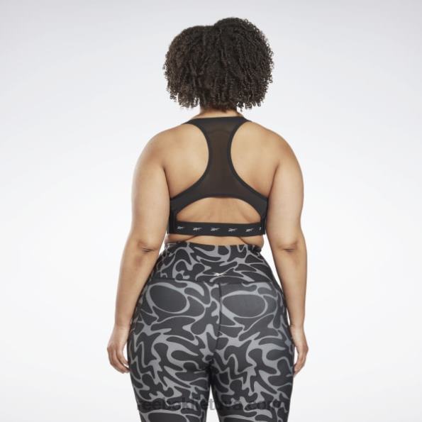 Reebok lux vector racer sportinė liemenėlė (plius dydis) FTYF8612 juodas moterys