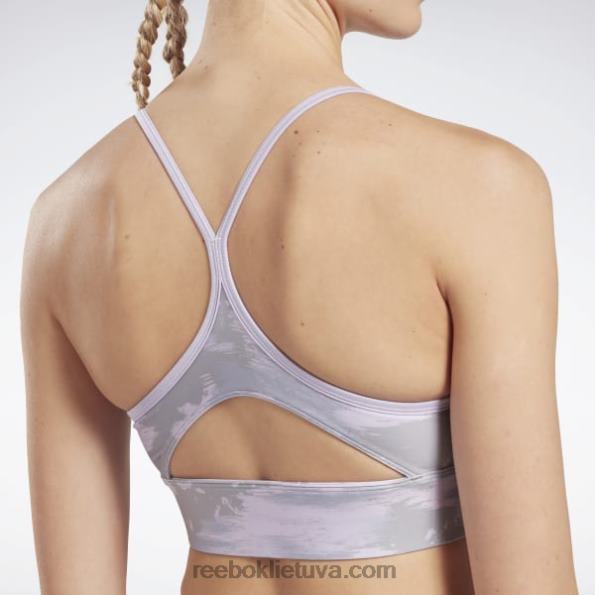 Reebok treniruotėms paruošta camo print liemenėlė FTYF8662 violetinė migla moterys