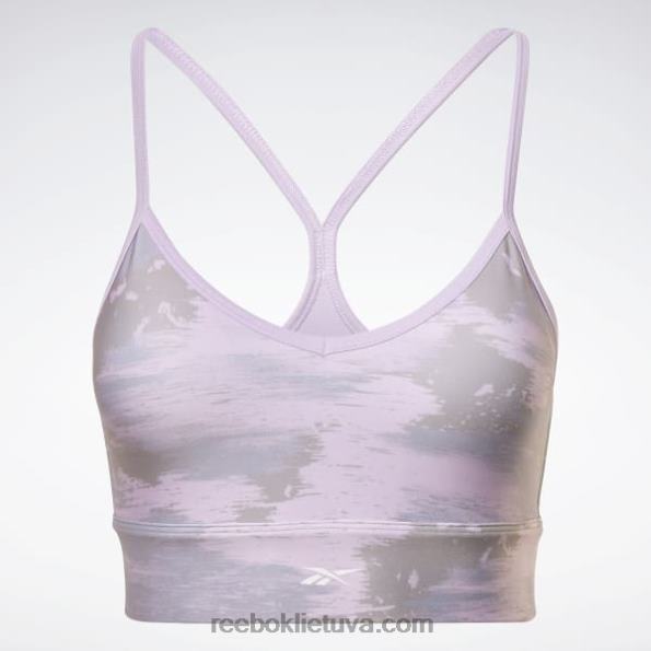 Reebok treniruotėms paruošta camo print liemenėlė FTYF8662 violetinė migla moterys