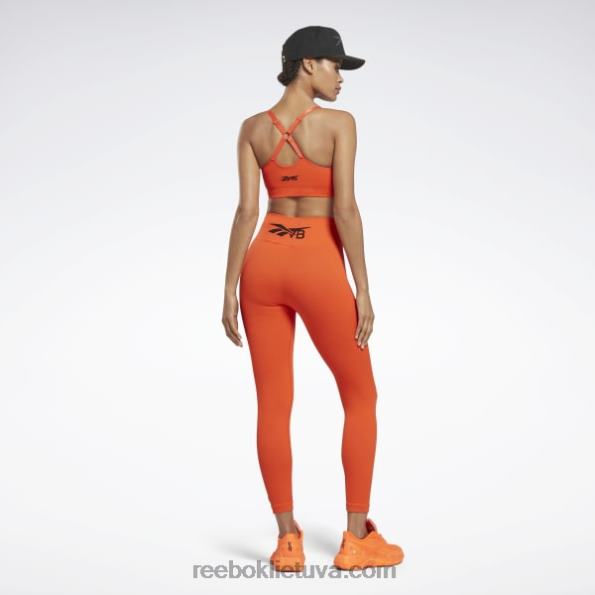 Reebok victoria Beckham lengvo poveikio besiūlė liemenėlė FTYF8834 ultima oranžinė moterys