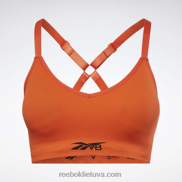 Reebok victoria Beckham lengvo poveikio besiūlė liemenėlė FTYF8834 ultima oranžinė moterys