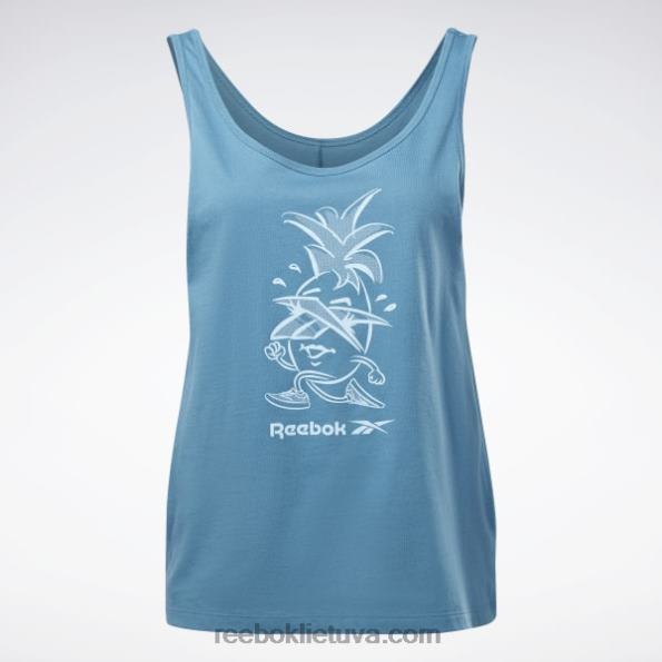Reebok keistas marškinėliai FTYF8874 plieninis mėlynas s23-r moterys