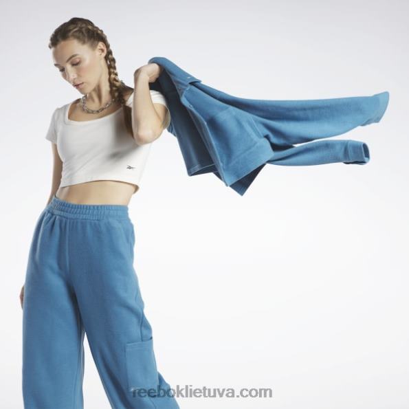 Reebok klasikiniai apkarpyti džersio marškinėliai FTYF8860 kreida moterys