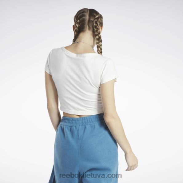 Reebok klasikiniai apkarpyti džersio marškinėliai FTYF8860 kreida moterys