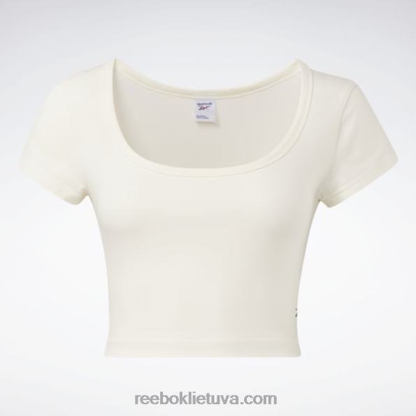 Reebok klasikiniai apkarpyti džersio marškinėliai FTYF8860 kreida moterys