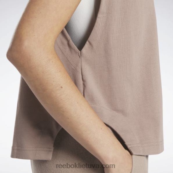 Reebok klasikinis trikotažinis raumenų viršus FTYF8803 taupe moterys