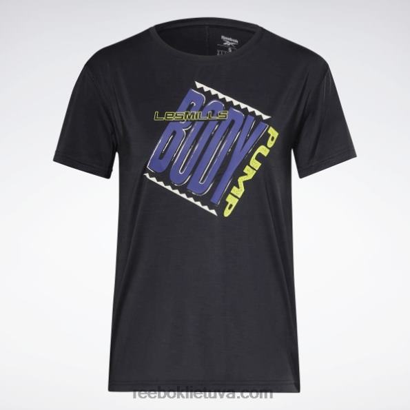 Reebok les mills bodypump activchill sportinis marškinėliai FTYF8766 juodas moterys