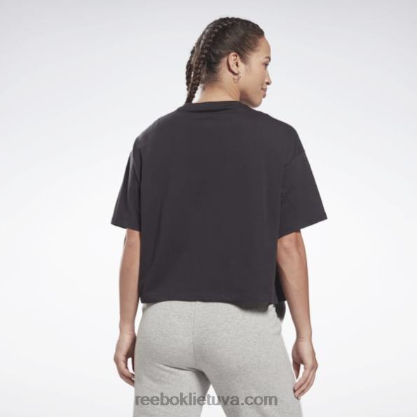 Reebok marškinėliai su vamzdeliais FTYF8696 juodas moterys