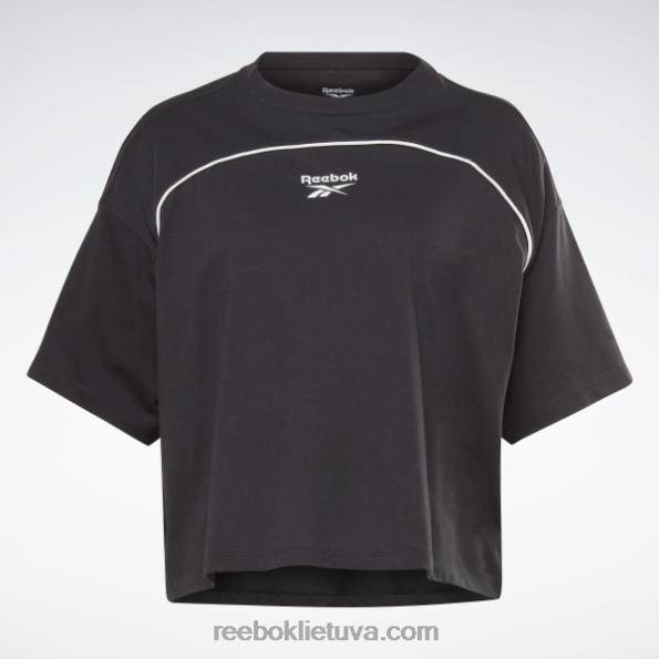 Reebok marškinėliai su vamzdeliais FTYF8696 juodas moterys