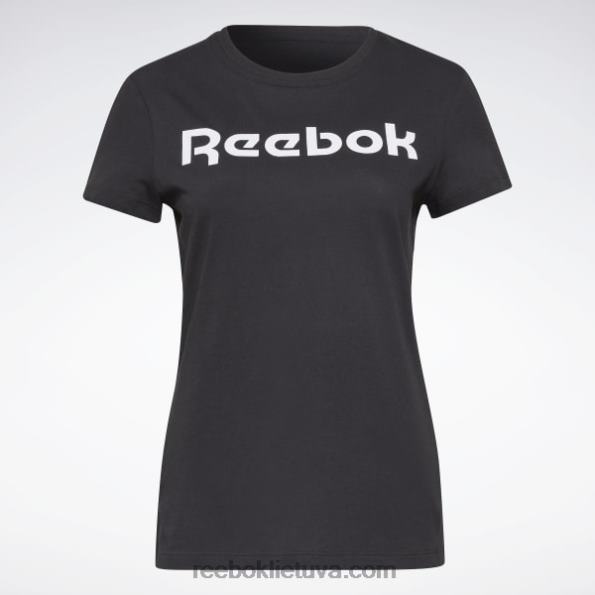 Reebok mokymo esminiai grafiniai marškinėliai FTYF8877 juoda balta moterys
