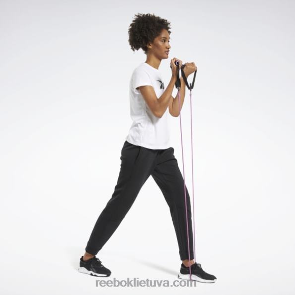 Reebok mokymosi pagrindai vektorinės grafikos marškinėliai FTYF8592 baltas moterys