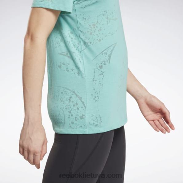 Reebok perdegimo marškinėliai FTYF8710 pusiau klasikinė žalsva moterys