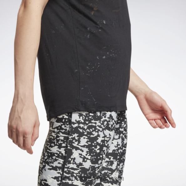 Reebok perdegimo marškinėliai FTYF8843 juodas moterys