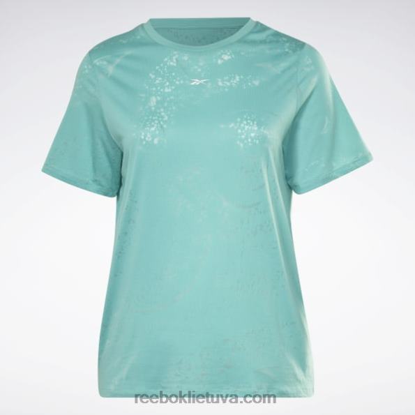 Reebok perdegimo marškinėliai (plius dydis) FTYF8644 pusiau klasikinė žalsva moterys