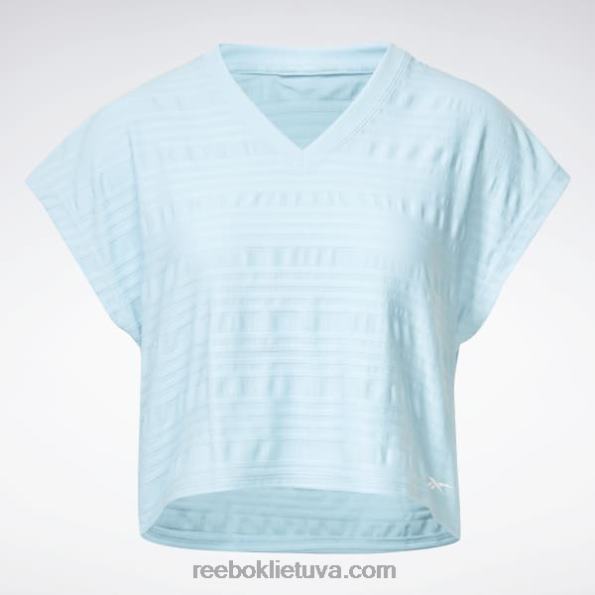 Reebok perforuoti marškinėliai FTYF8895 mėlynas perlas moterys