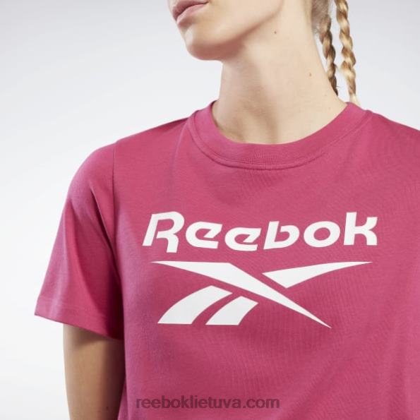 Reebok tapatybės marškinėliai FTYF8520 pusiau išdidus rožinis/baltas moterys