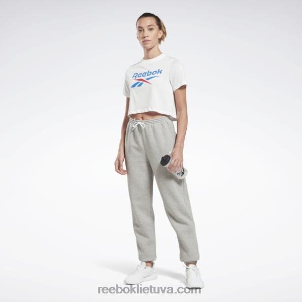 Reebok tapatybės marškinėliai FTYF8523 balta / vektorinė mėlyna moterys