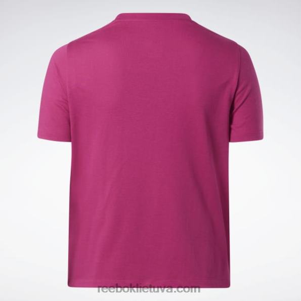 Reebok tapatybės marškinėliai (plius dydis) FTYF8624 pusiau išdidi rožinė moterys