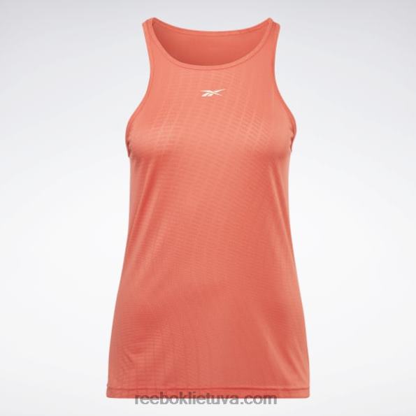 Reebok vienija perforuotas fitneso viršus FTYF8541 pusiau oranžinis blyksnis moterys