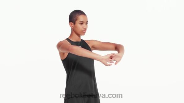 Reebok vienija perforuotas fitneso viršus FTYF8598 juodas moterys