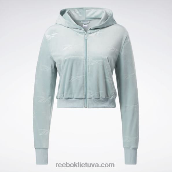 Reebok Classics energy q4 veliūrinis megztinis su užtrauktuku FTYF8785 pajūrio pilka moterys