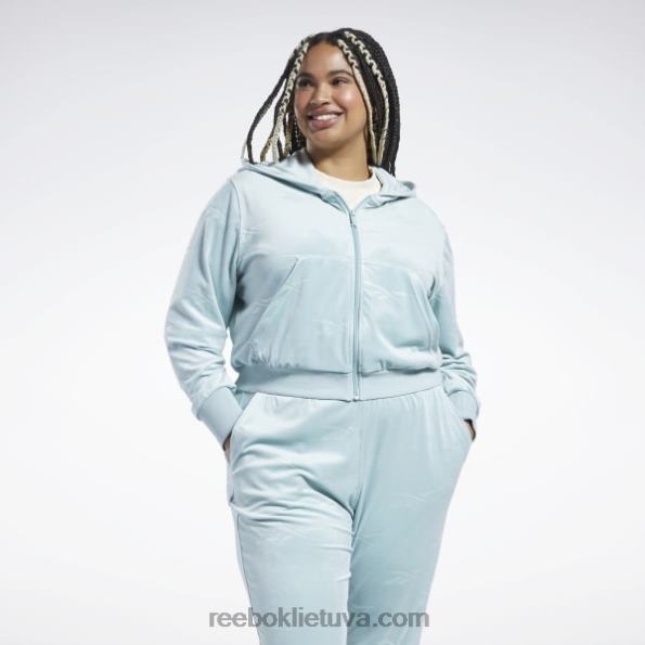 Reebok Classics energy q4 veliūrinis megztinis su užtrauktuku (plius dydis) FTYF8899 pajūrio pilka moterys