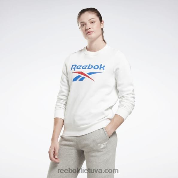 Reebok identitetas su dideliu logotipu vilnonis komandos megztinis FTYF8597 baltas moterys
