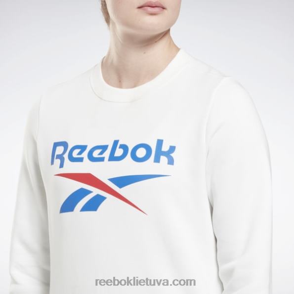 Reebok identitetas su dideliu logotipu vilnonis komandos megztinis FTYF8597 baltas moterys