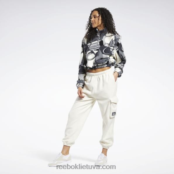 Reebok klasikiniai žieminiai megztiniai su pusiau užtrauktuku FTYF8848 gryna pilka 5 moterys