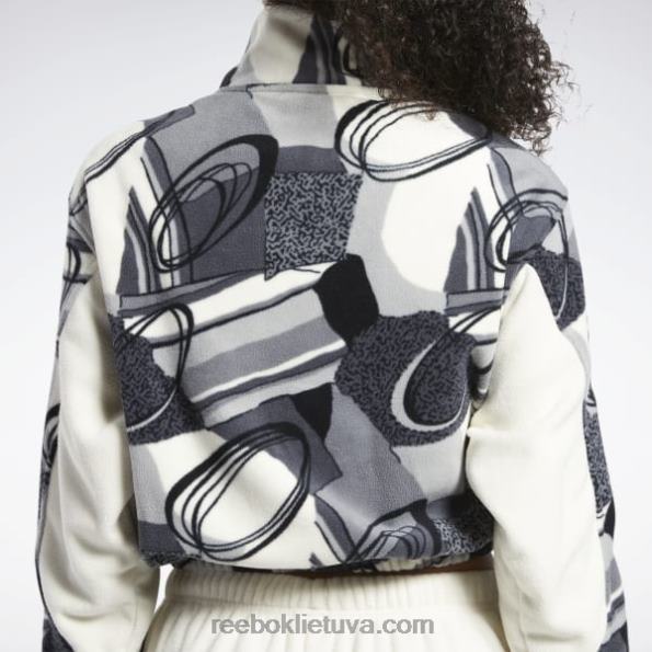 Reebok klasikiniai žieminiai megztiniai su pusiau užtrauktuku FTYF8848 gryna pilka 5 moterys