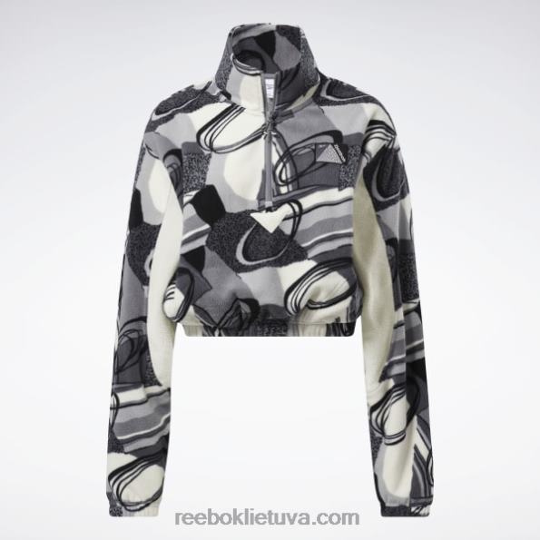 Reebok klasikiniai žieminiai megztiniai su pusiau užtrauktuku FTYF8848 gryna pilka 5 moterys