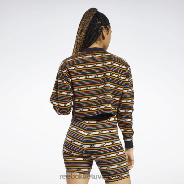 Reebok klasikiniai marginti megztiniai FTYF8995 juodas moterys