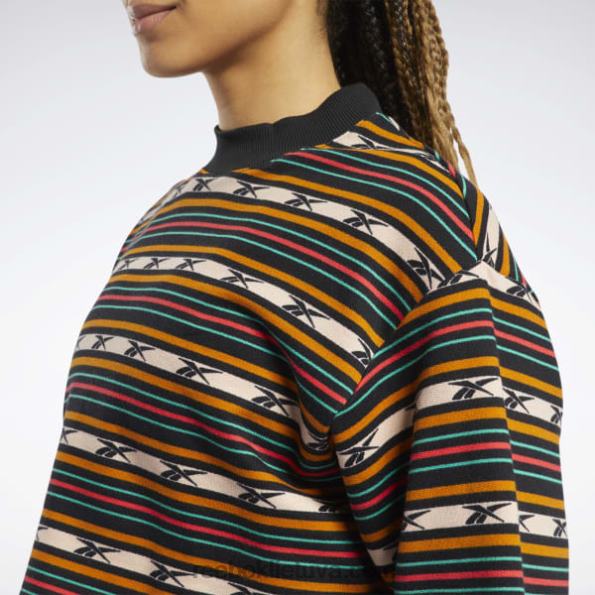 Reebok klasikiniai marginti megztiniai FTYF8995 juodas moterys