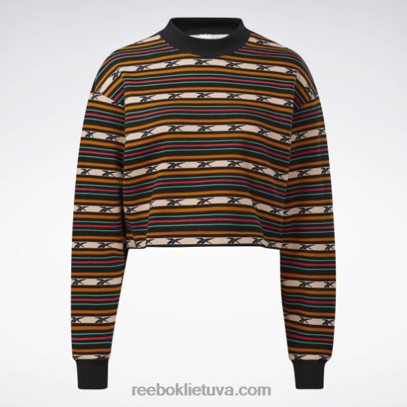 Reebok klasikiniai marginti megztiniai FTYF8995 juodas moterys