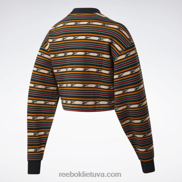 Reebok klasikiniai marginti megztiniai FTYF8995 juodas moterys