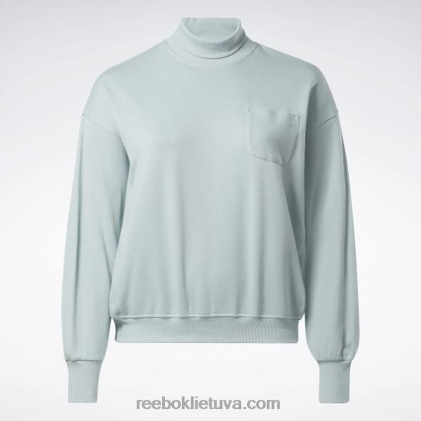 Reebok klasikiniai medvilniniai prancūziški kilpiniai megztiniai (plius dydis) FTYF8749 pajūrio pilka moterys