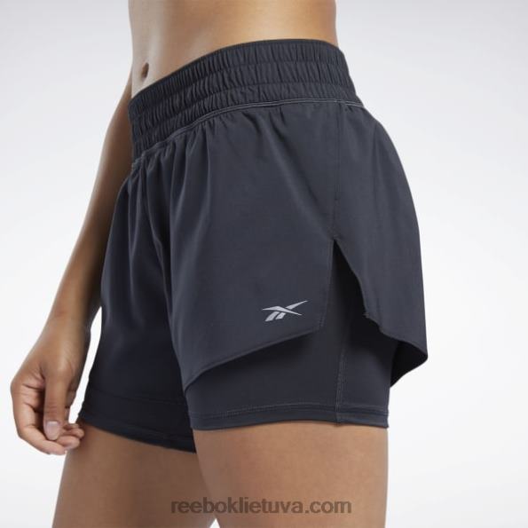 Reebok bėgimo šortai du viename FTYF8400 juodas moterys