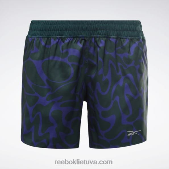 Reebok bėgioja spausdintais šortais FTYF8596 miškas žalias moterys