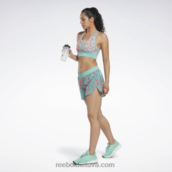 Reebok bėgioja spausdintais šortais FTYF8704 pusiau klasikinė žalsva moterys