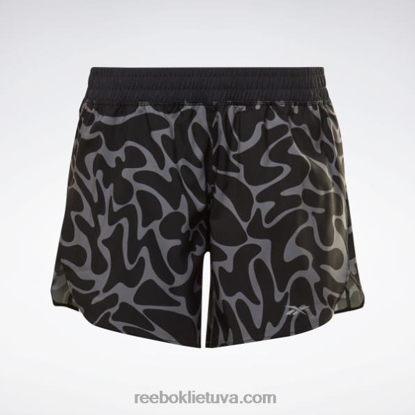 Reebok bėgioja spausdintais šortais FTYF8948 juodas moterys