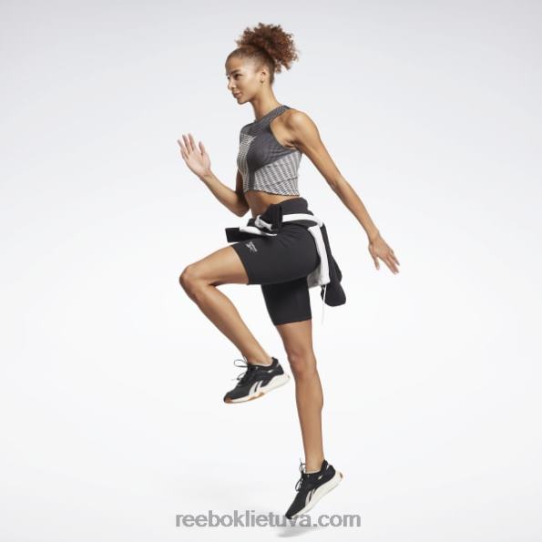 Reebok šortai su logotipu FTYF8436 juodas moterys