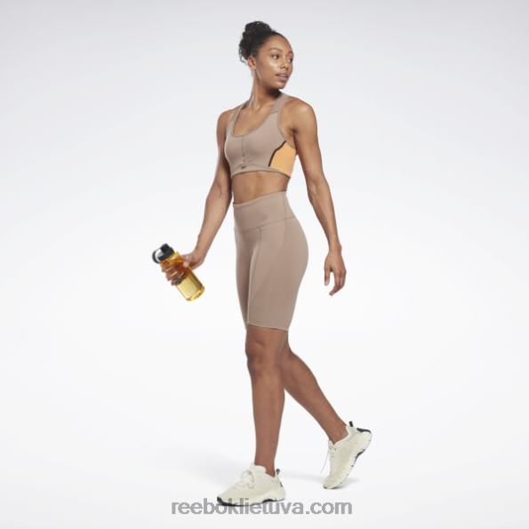 Reebok prabangūs aukštaūgiai dviračio šortai FTYF8556 taupe moterys